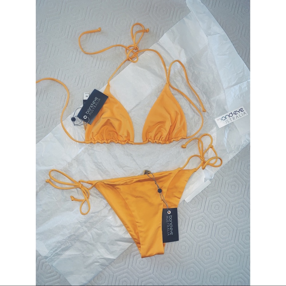 NWT BOND EYE AUSTRALIA rebel ties XS tangerine set